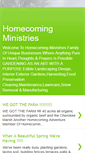 Mobile Screenshot of homecomingministries.blogspot.com