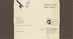 Desktop Screenshot of october8andotherpoems.blogspot.com