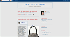 Desktop Screenshot of aboutdogcarriers.blogspot.com