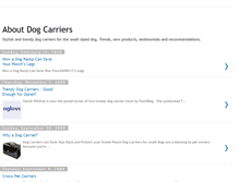 Tablet Screenshot of aboutdogcarriers.blogspot.com