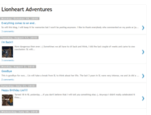 Tablet Screenshot of lionheartadventures-lionesse.blogspot.com