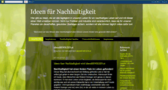 Desktop Screenshot of ideen-fuer-nachhaltigkeit.blogspot.com