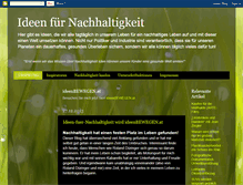 Tablet Screenshot of ideen-fuer-nachhaltigkeit.blogspot.com