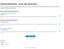 Tablet Screenshot of emprendimientoclavedeldesarrollo.blogspot.com