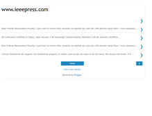 Tablet Screenshot of ieeepress.blogspot.com