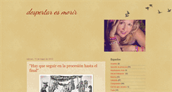 Desktop Screenshot of despertaresmorir.blogspot.com