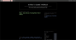 Desktop Screenshot of kyrasgameworld.blogspot.com