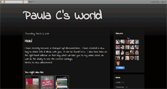 Desktop Screenshot of paulacsworld.blogspot.com