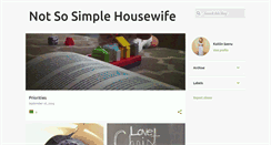 Desktop Screenshot of notsosimplehousewife.blogspot.com