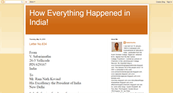 Desktop Screenshot of howeverythinghappenedinindia.blogspot.com