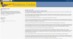 Desktop Screenshot of maldivescricket.blogspot.com