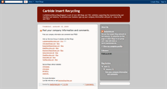 Desktop Screenshot of carbideinsertrecycling.blogspot.com