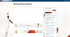 Desktop Screenshot of dating-information-sa.blogspot.com
