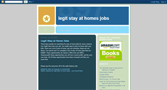 Desktop Screenshot of legitstayathomejobs.blogspot.com