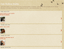 Tablet Screenshot of oakhollowstable.blogspot.com