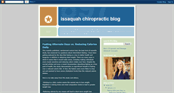 Desktop Screenshot of issaquahchiropractor.blogspot.com