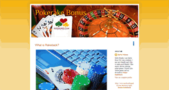 Desktop Screenshot of pokerakebonus.blogspot.com