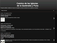 Tablet Screenshot of caminosdelasiglesiasdelaquebradaypuna.blogspot.com