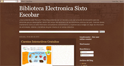 Desktop Screenshot of bibliotecasixtoescobar.blogspot.com