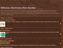 Tablet Screenshot of bibliotecasixtoescobar.blogspot.com