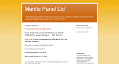 Desktop Screenshot of mantlepanel.blogspot.com