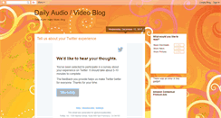 Desktop Screenshot of dailyaudiovideo.blogspot.com