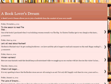 Tablet Screenshot of abookloversdream.blogspot.com