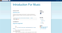 Desktop Screenshot of introductionformusic.blogspot.com