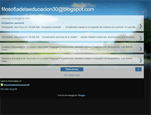 Tablet Screenshot of filosofiadelaeducacion30blogspotcom.blogspot.com