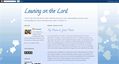 Desktop Screenshot of leaningonthelord-christiankid.blogspot.com