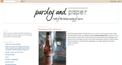 Desktop Screenshot of parsleyandpaper.blogspot.com