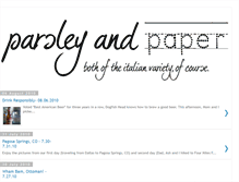 Tablet Screenshot of parsleyandpaper.blogspot.com