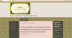 Desktop Screenshot of lifespreading.blogspot.com