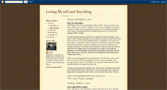 Desktop Screenshot of losingmyselfandkayaking.blogspot.com