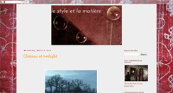 Desktop Screenshot of le-style-et-la-matiere.blogspot.com