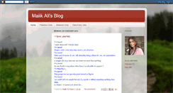 Desktop Screenshot of malikaliblog.blogspot.com