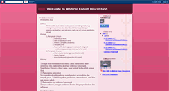 Desktop Screenshot of medicalforumdiscussion.blogspot.com