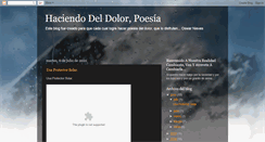 Desktop Screenshot of haciendodeldolorpoesia.blogspot.com