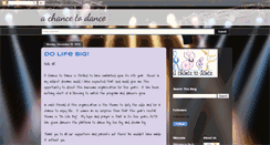 Desktop Screenshot of a-chance-to-dance.blogspot.com
