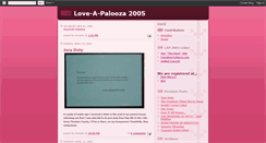 Desktop Screenshot of loveapalooza2005.blogspot.com