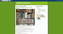 Desktop Screenshot of libreriabibliofilia.blogspot.com