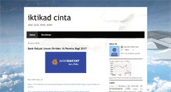 Desktop Screenshot of iktikadcinta.blogspot.com