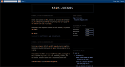 Desktop Screenshot of kros-juegos.blogspot.com