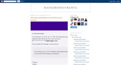 Desktop Screenshot of hackereseguranca.blogspot.com