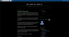 Desktop Screenshot of mini-e-and-me.blogspot.com