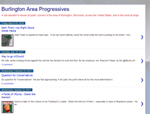 Tablet Screenshot of burlingtonareaprogressives.blogspot.com