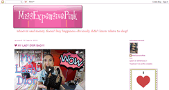 Desktop Screenshot of missexpensivepink.blogspot.com