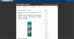 Desktop Screenshot of foamcarpetcleanerupdate.blogspot.com