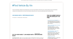 Desktop Screenshot of findvehiclebyvin.blogspot.com