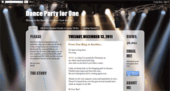 Desktop Screenshot of dancepartyforone.blogspot.com
